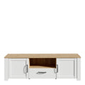 Bohol 2 Door 1 Drawer TV Unit in Riviera Oak/White - image 2