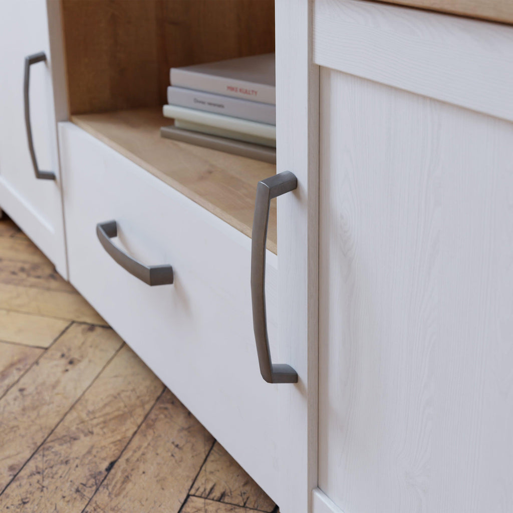 Bohol 2 Door 1 Drawer TV Unit in Riviera Oak/White - image 8