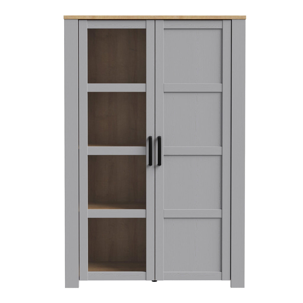 Bohol 2 Door Display Cabinet in Riviera Oak/Grey Oak - image 2