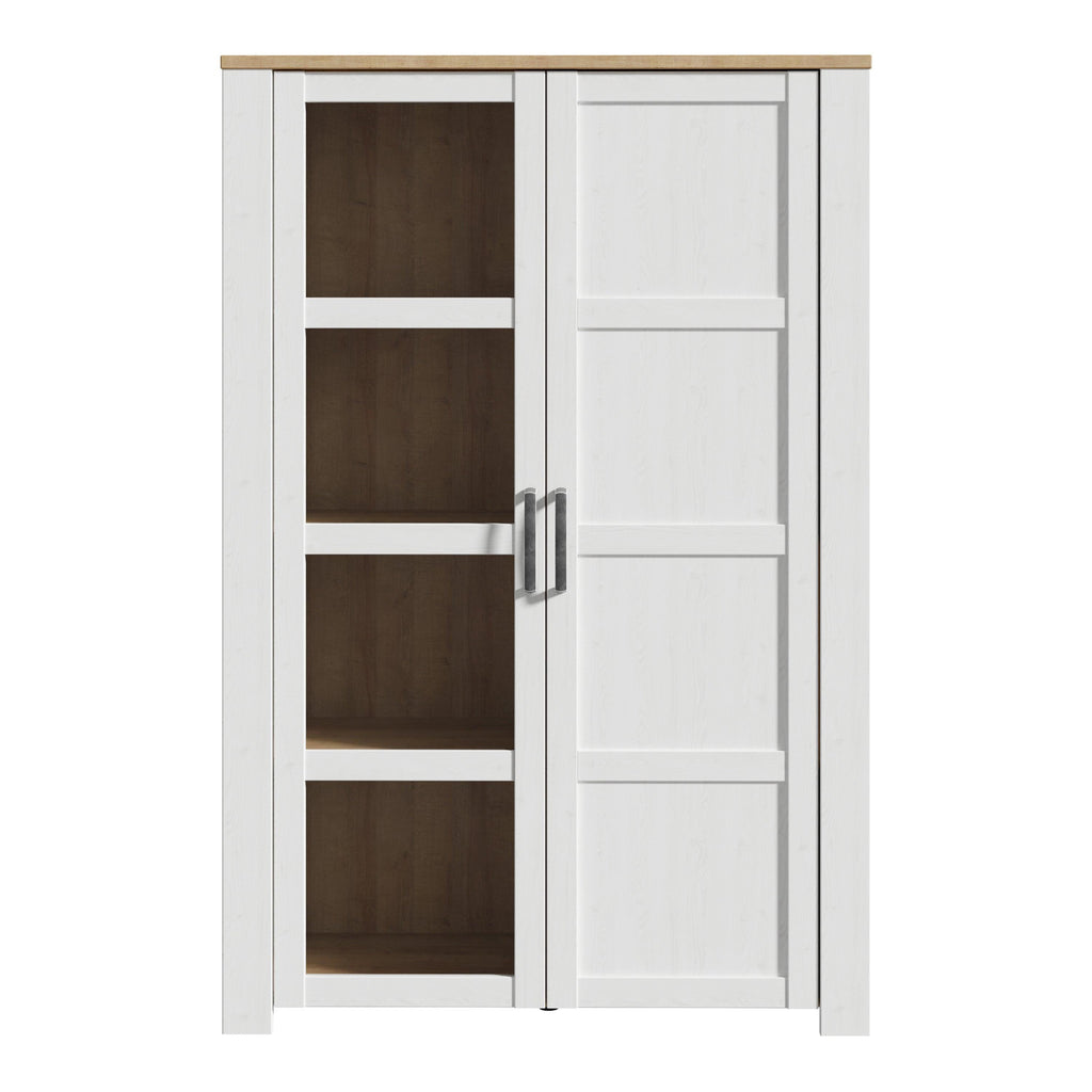 Bohol 2 Door Display Cabinet in Riviera Oak/White - image 2