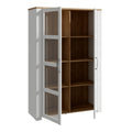 Bohol 2 Door Display Cabinet in Riviera Oak/White - image 3