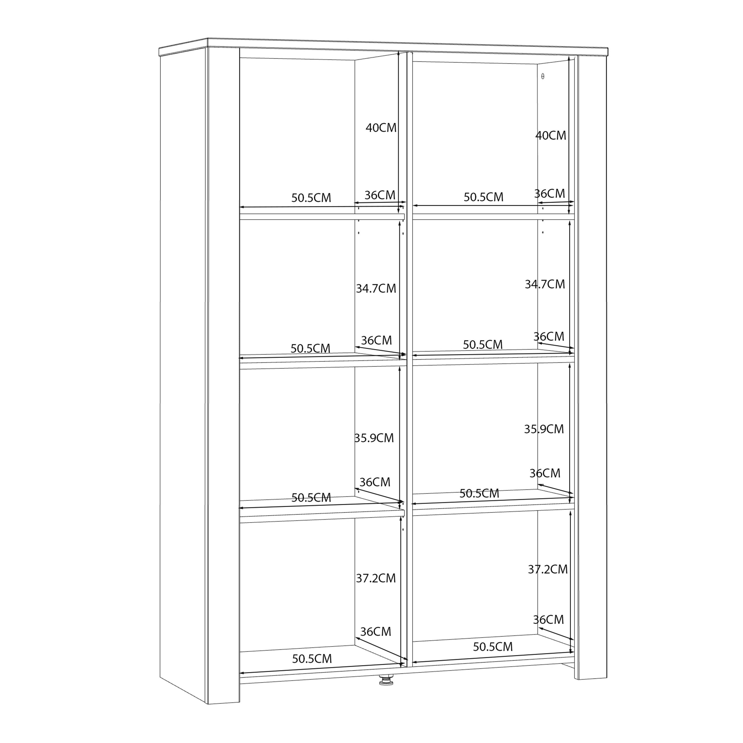 Bohol 2 Door Display Cabinet in Riviera Oak/White - image 9
