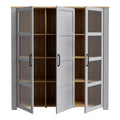 Bohol 3 Door Large Display Cabinet in Riviera Oak/Grey Oak - image 3