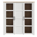 Bohol 3 Door Large Display Cabinet in Riviera Oak/White - image 2