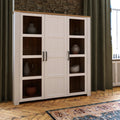 Bohol 3 Door Large Display Cabinet in Riviera Oak/White - image 5