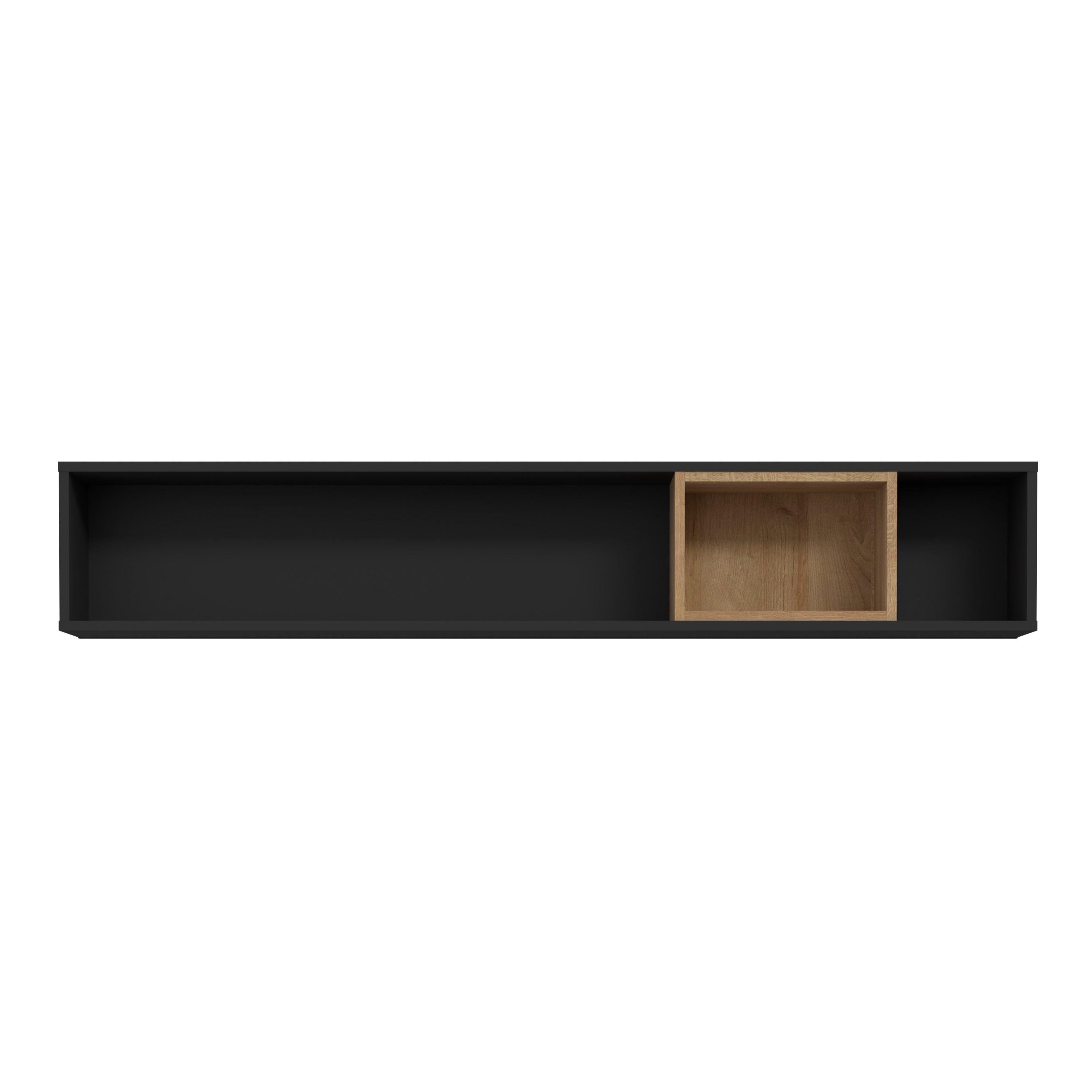 High Rock Wall Shelf in Matt Black/Riviera Oak - image 2