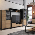 High Rock Wall Shelf in Matt Black/Riviera Oak - image 4