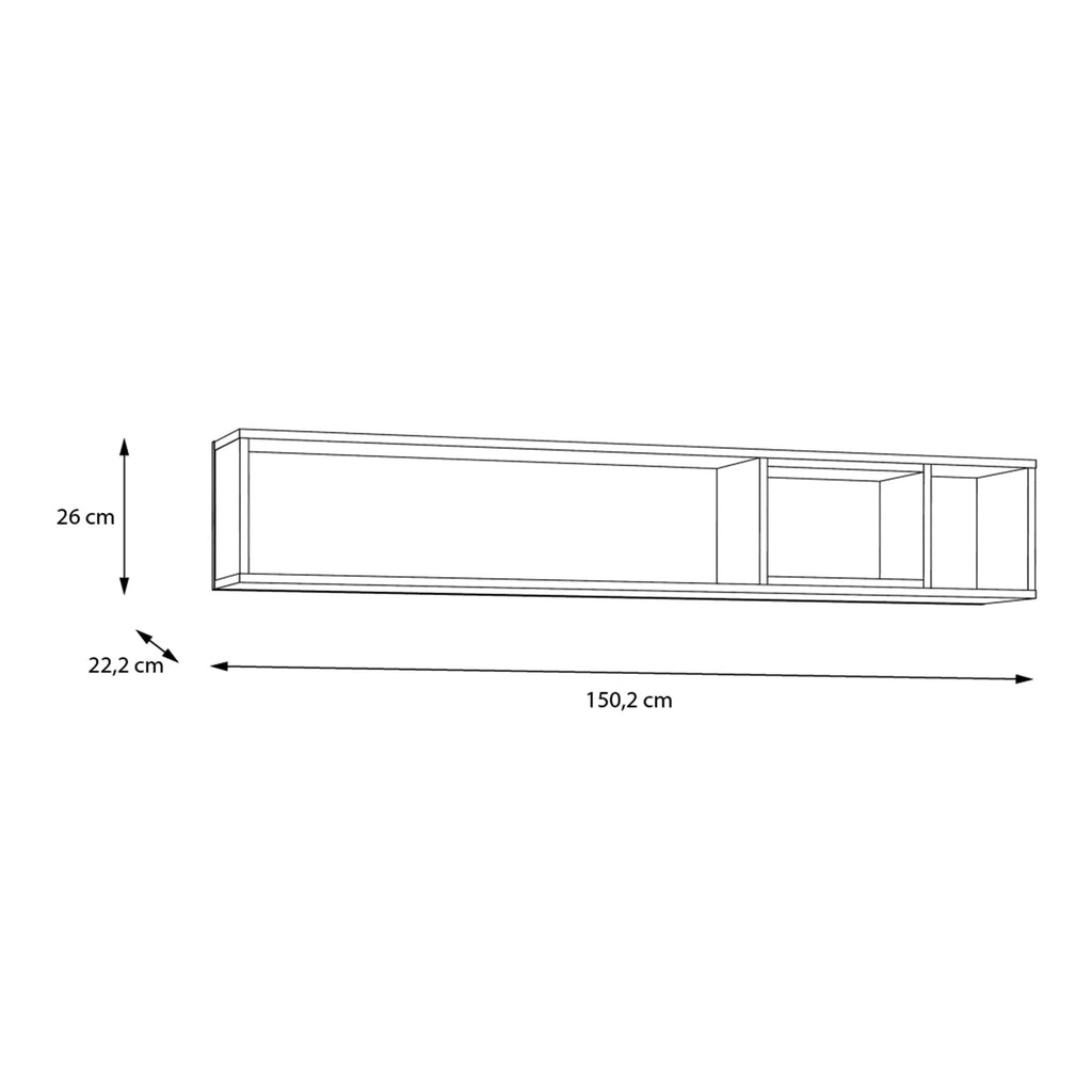 High Rock Wall Shelf in Matt Black/Riviera Oak - image 7