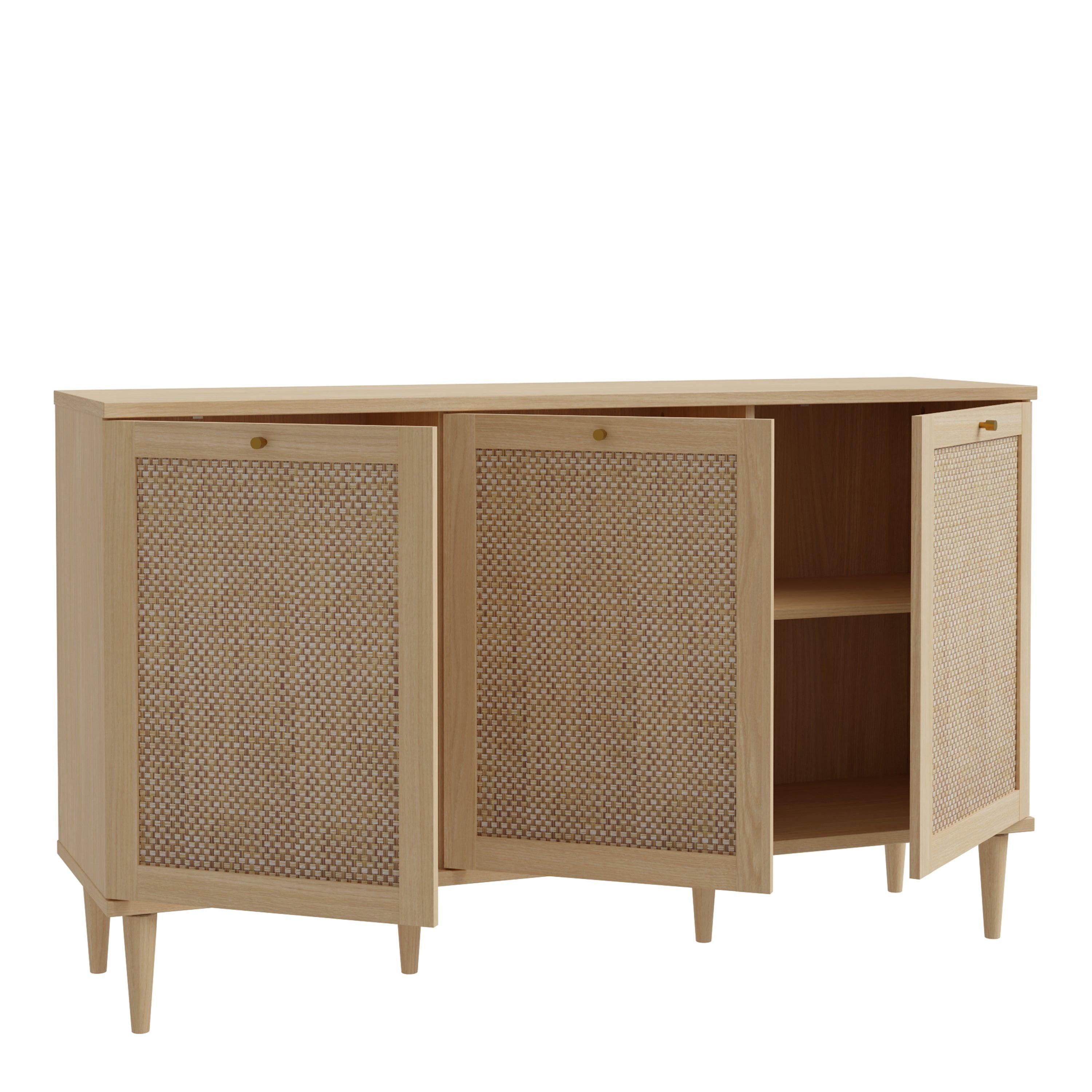 Calasetta 3 Door Sideboard in Rattan - image 4