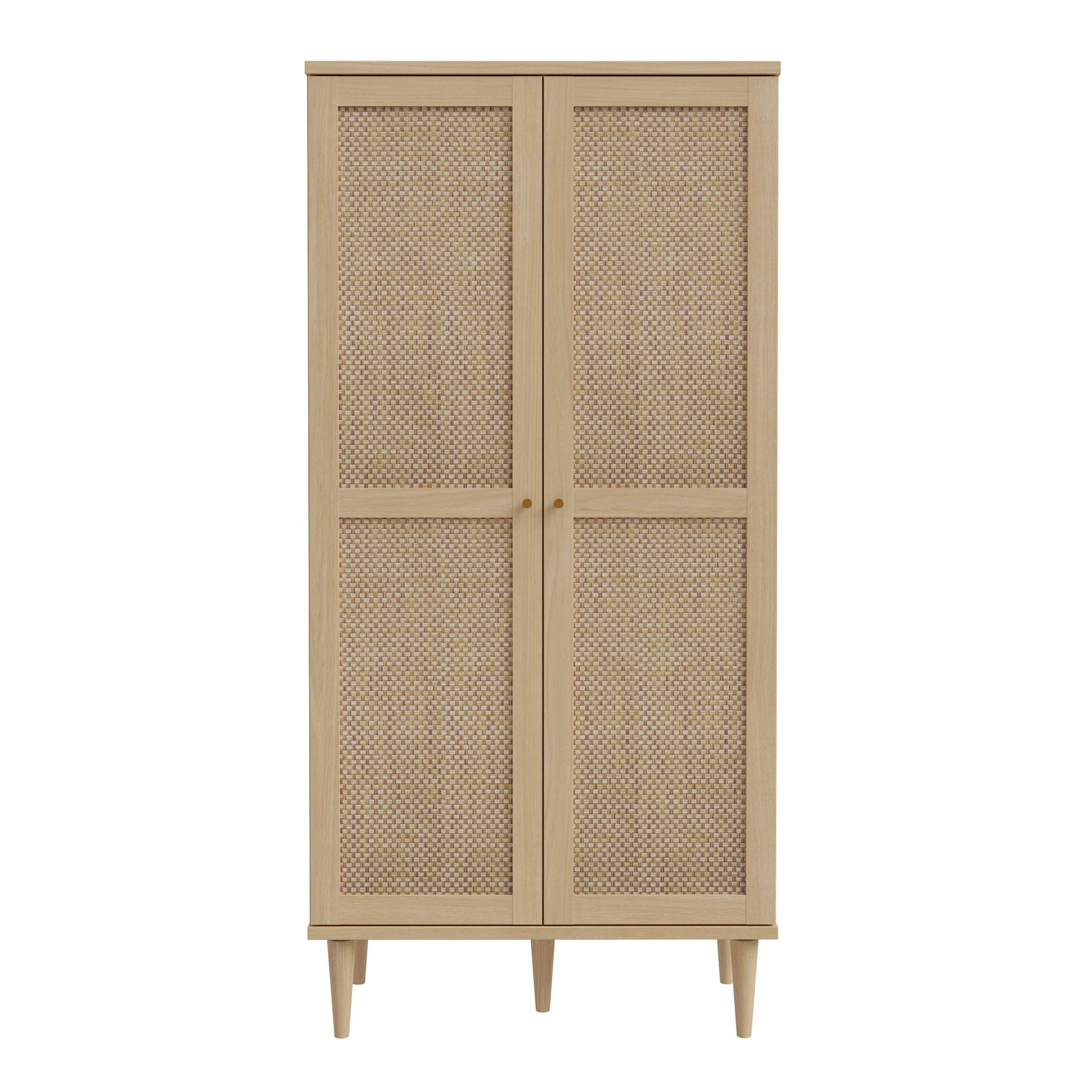 Calasetta 2 Door Display Cabinet in Rattan - image 2