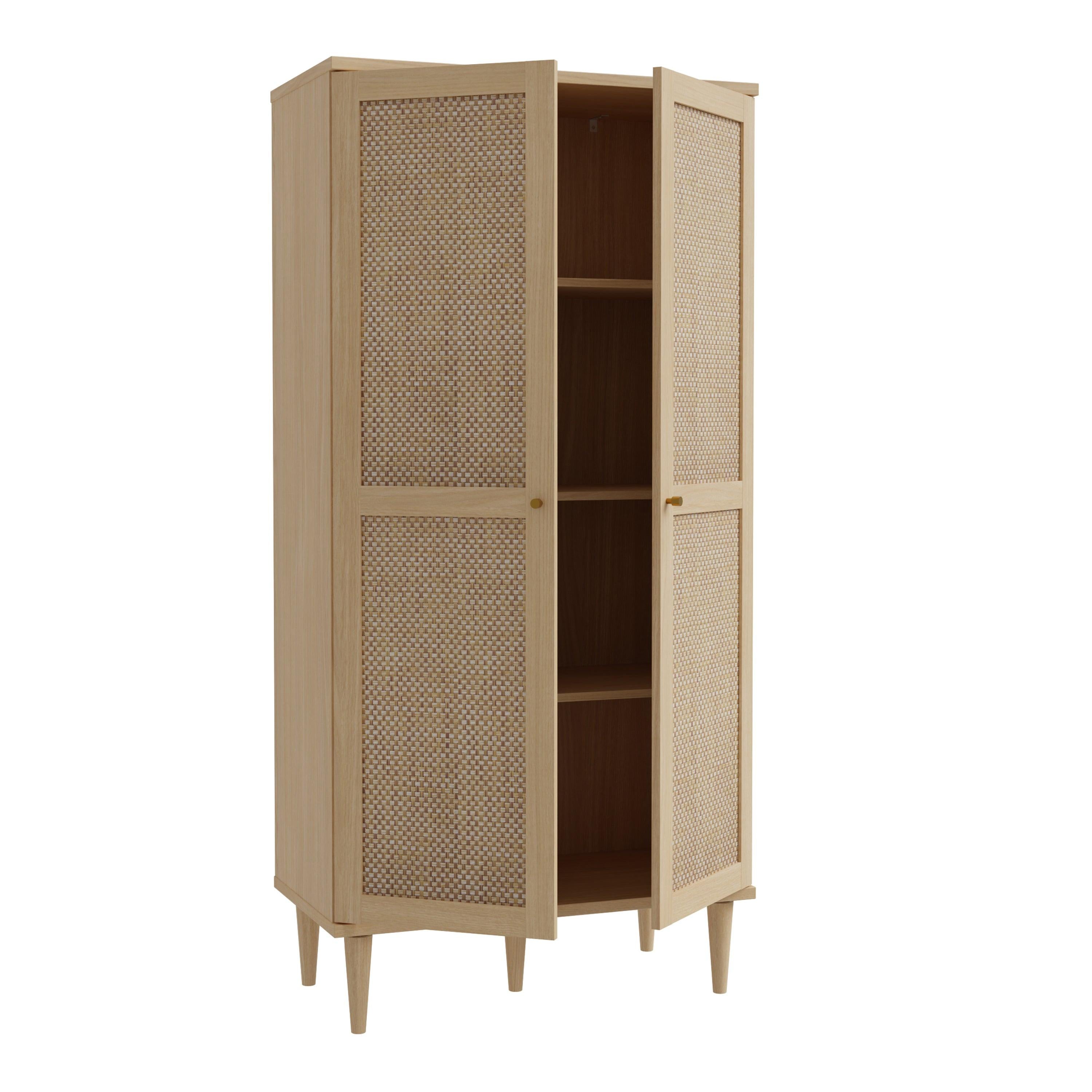 Calasetta 2 Door Display Cabinet in Rattan - image 5