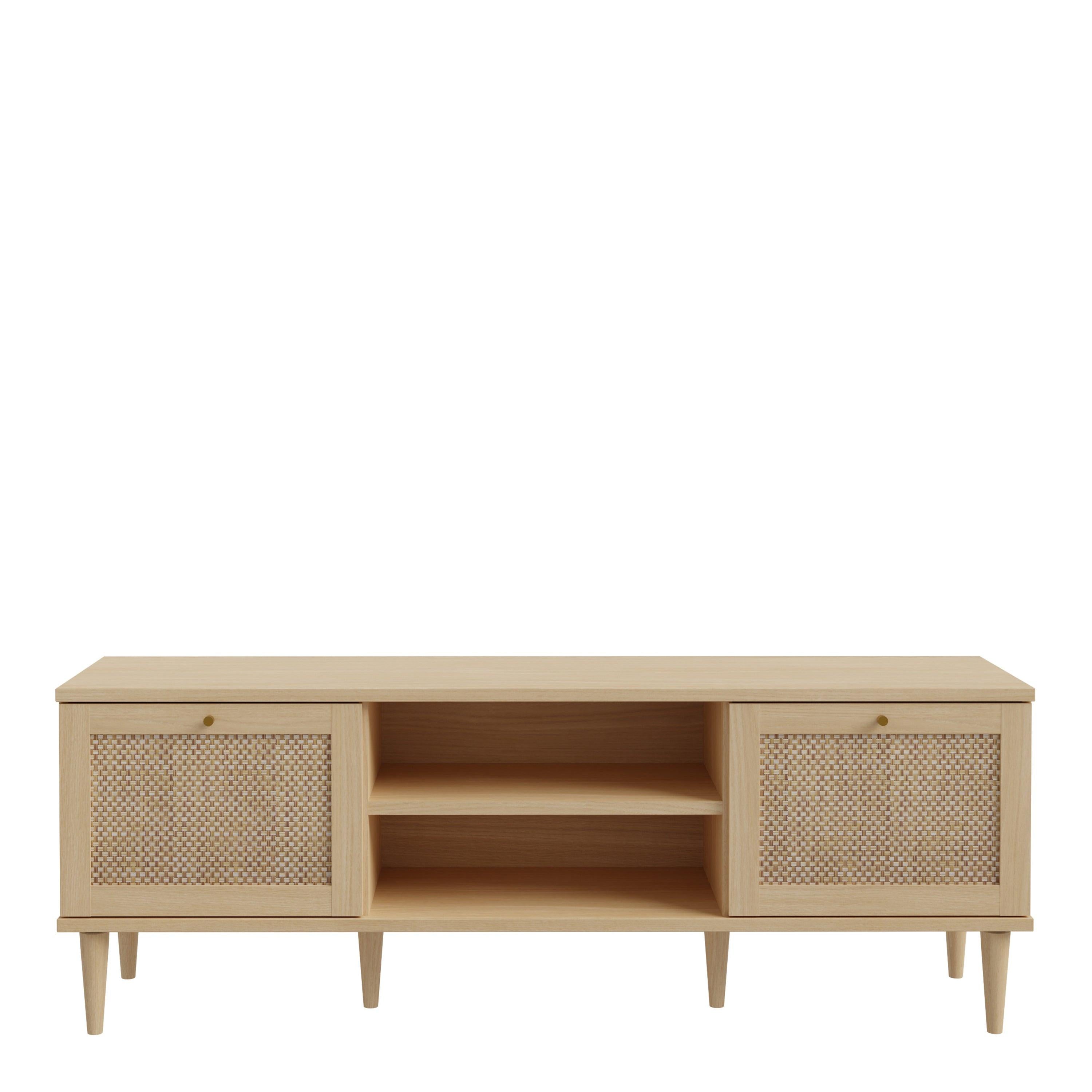 Calasetta 2 Door 1 Shelf TV Unit in Rattan - image 2