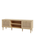 Calasetta 2 Door 1 Shelf TV Unit in Rattan - image 3