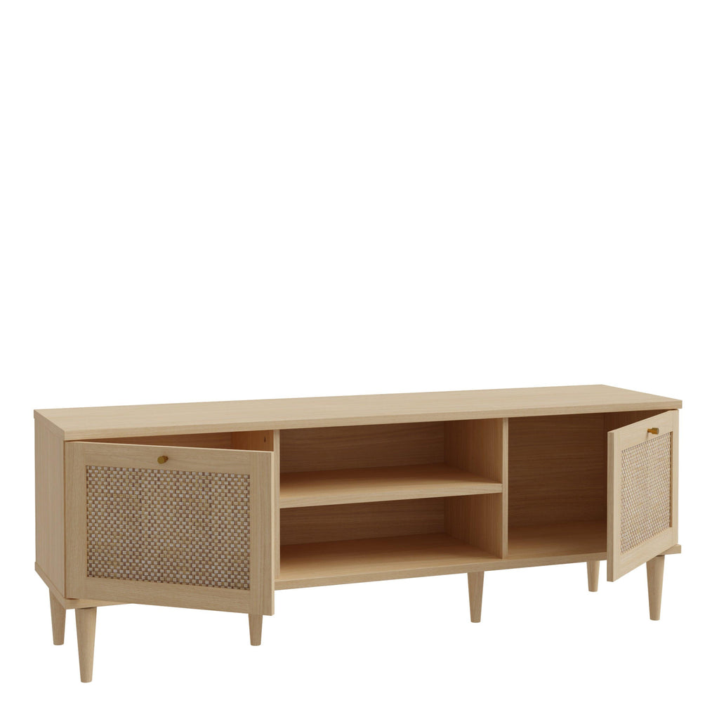 Calasetta 2 Door 1 Shelf TV Unit in Rattan - image 4