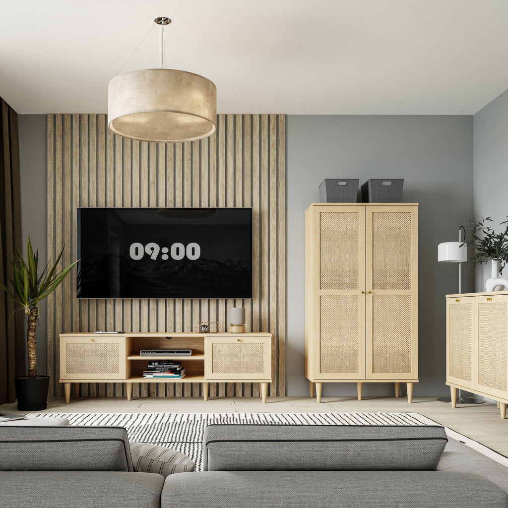 Calasetta 2 Door 1 Shelf TV Unit in Rattan - image 7