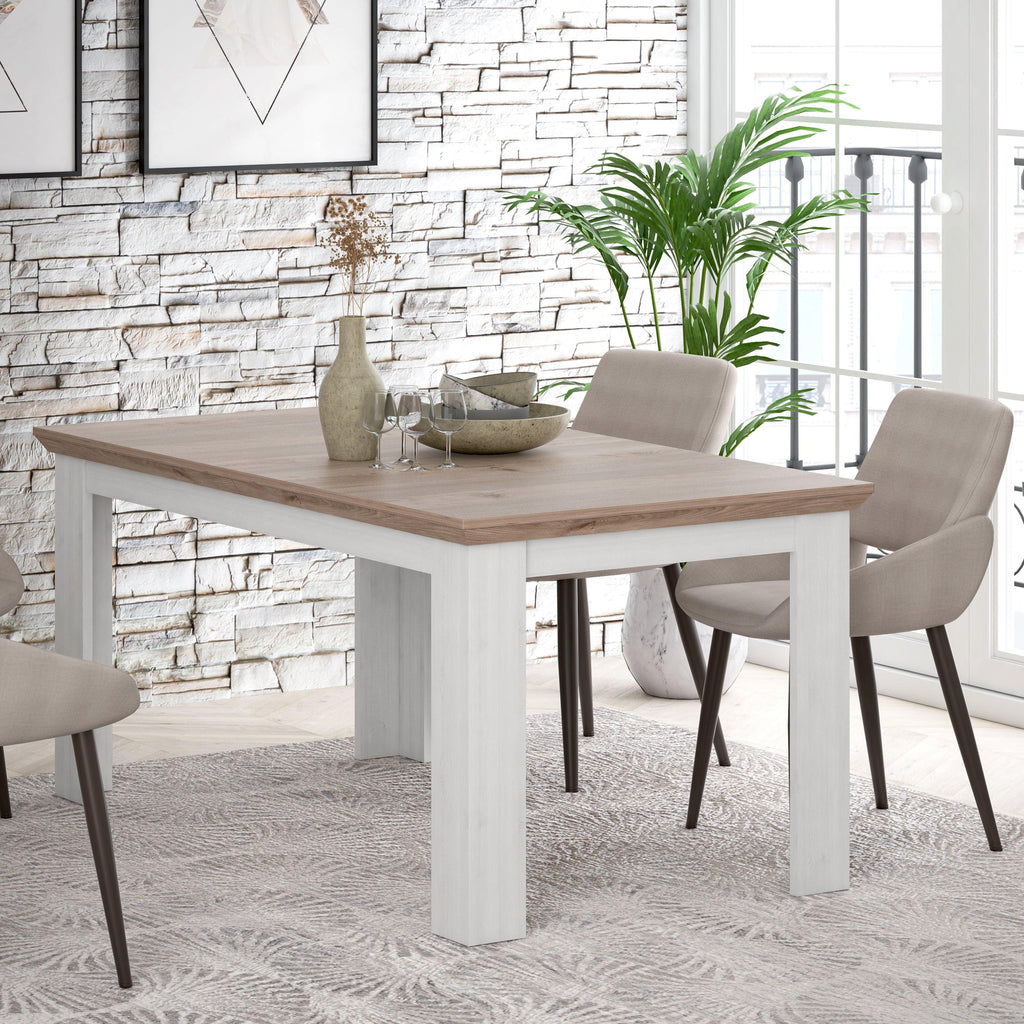 Illopa Extending Dining Table 160-207cm in Oak Nelson/Snowy Oak - image 4