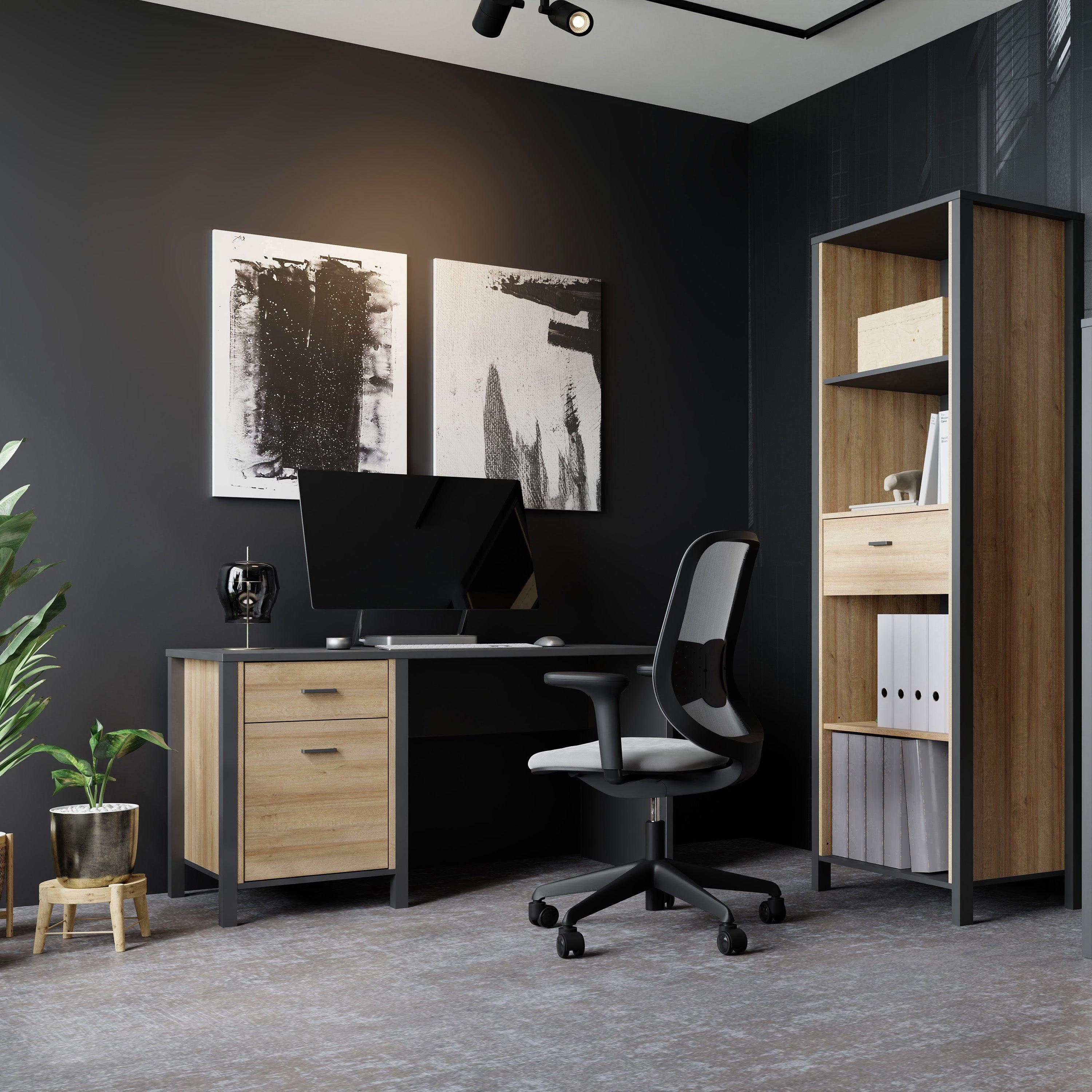 High Rock Desk in Matt Black/Riviera Oak - image 6