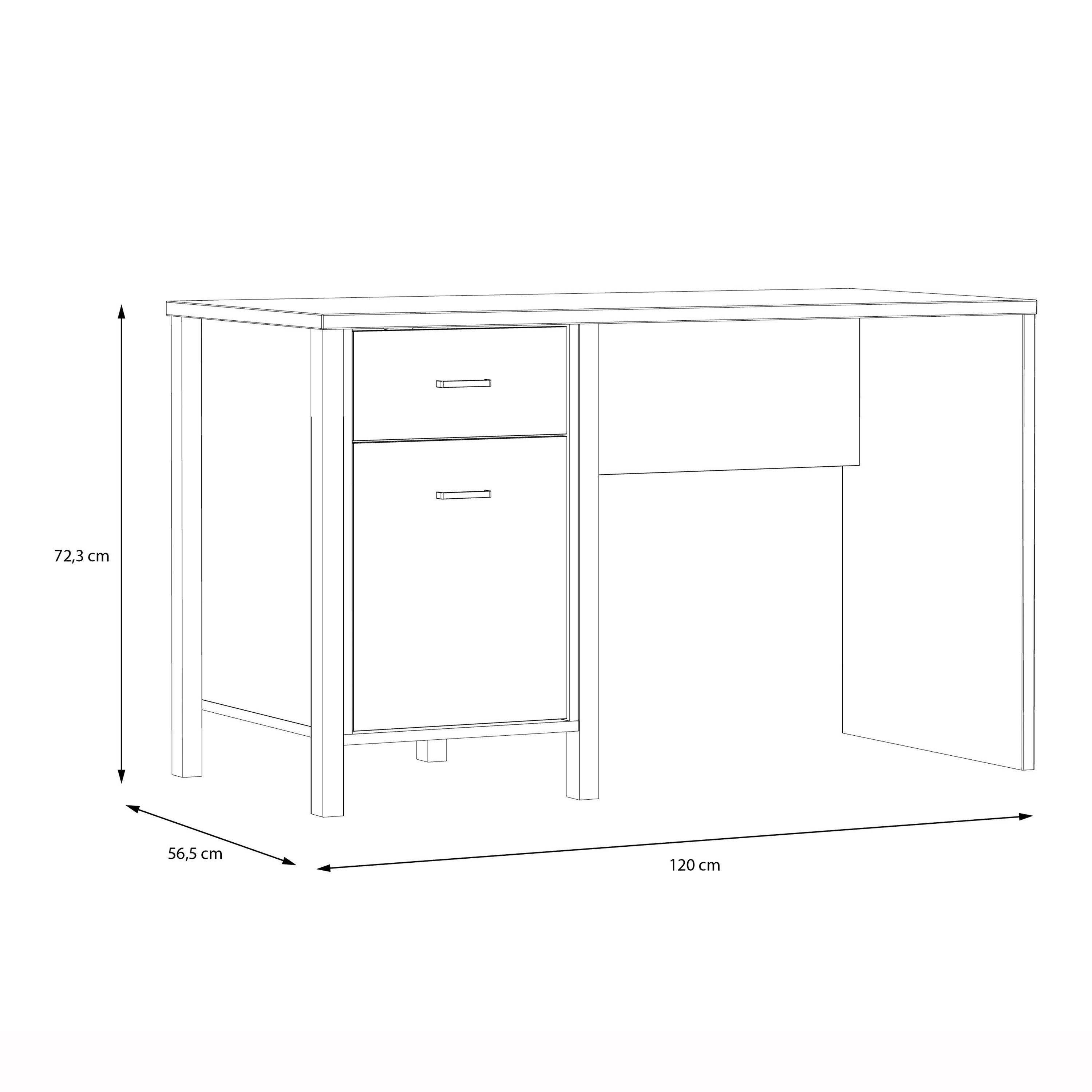 High Rock Desk in Matt Black/Riviera Oak - image 9