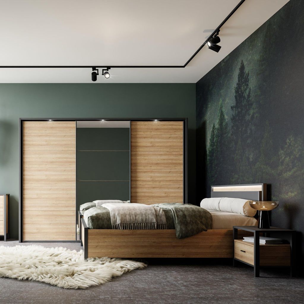 High Rock Bedside in Matt Black/Riviera Oak - image 6