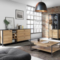 High Rock (Large) Sideboard in Matt Black/Riviera Oak - image 5