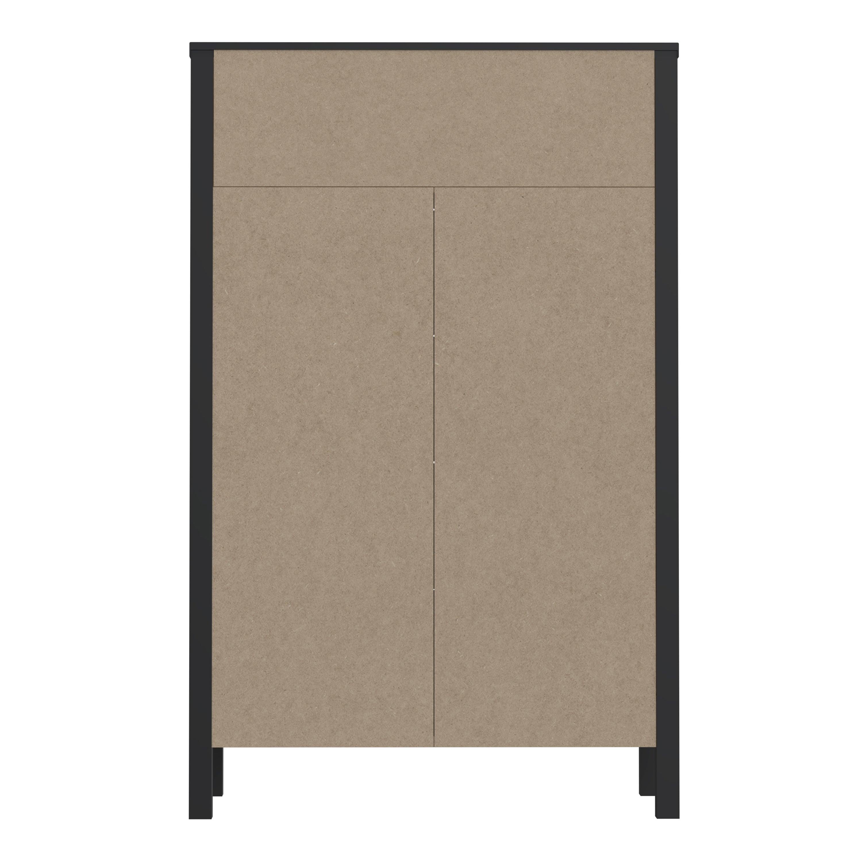 High Rock Chest of 4 Drawers in Matt Black/Riviera Oak - image 5