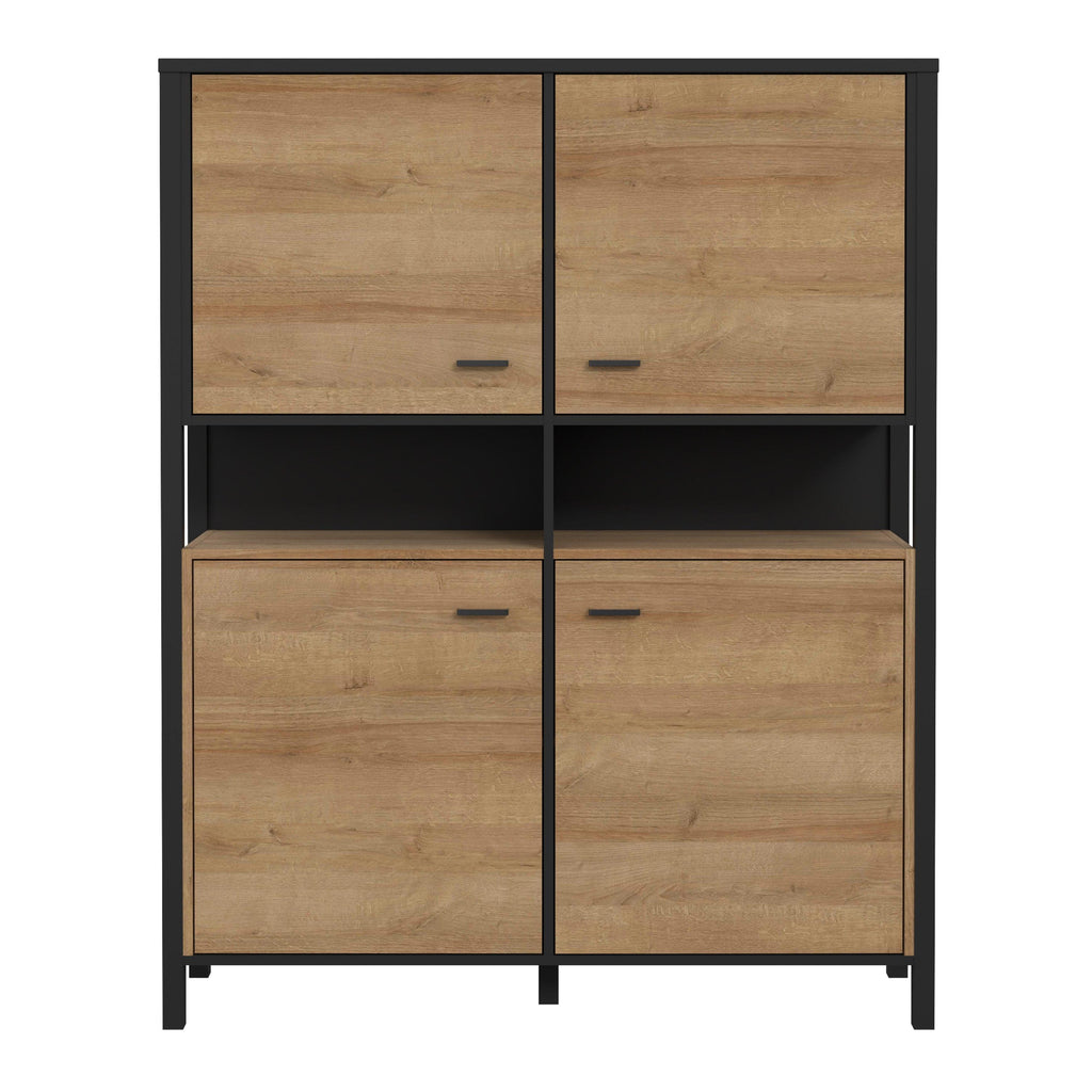 High Rock Storage Cabinet in Matt Black/Riviera Oak - image 2
