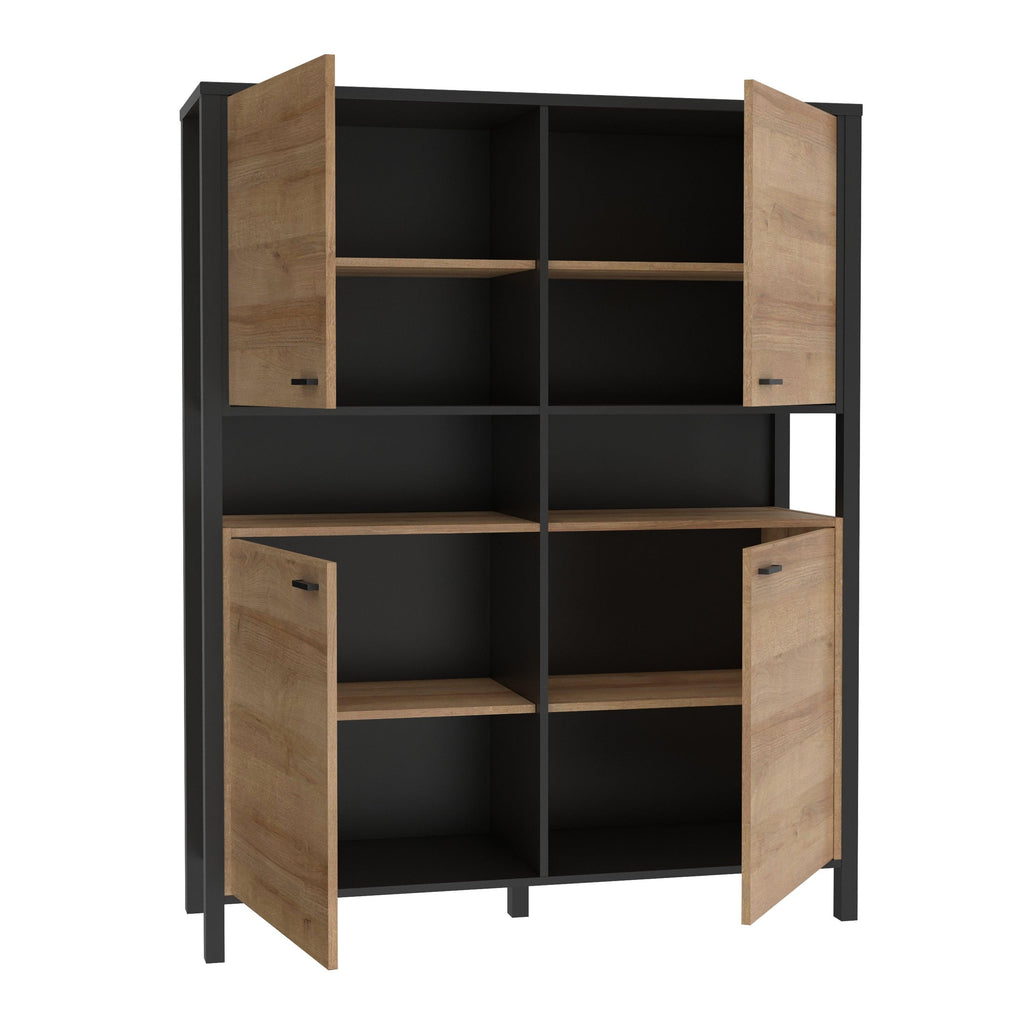 High Rock Storage Cabinet in Matt Black/Riviera Oak - image 3