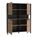 High Rock Storage Cabinet in Matt Black/Riviera Oak - image 3