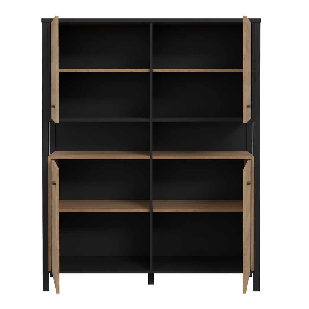 High Rock Storage Cabinet in Matt Black/Riviera Oak - image 4