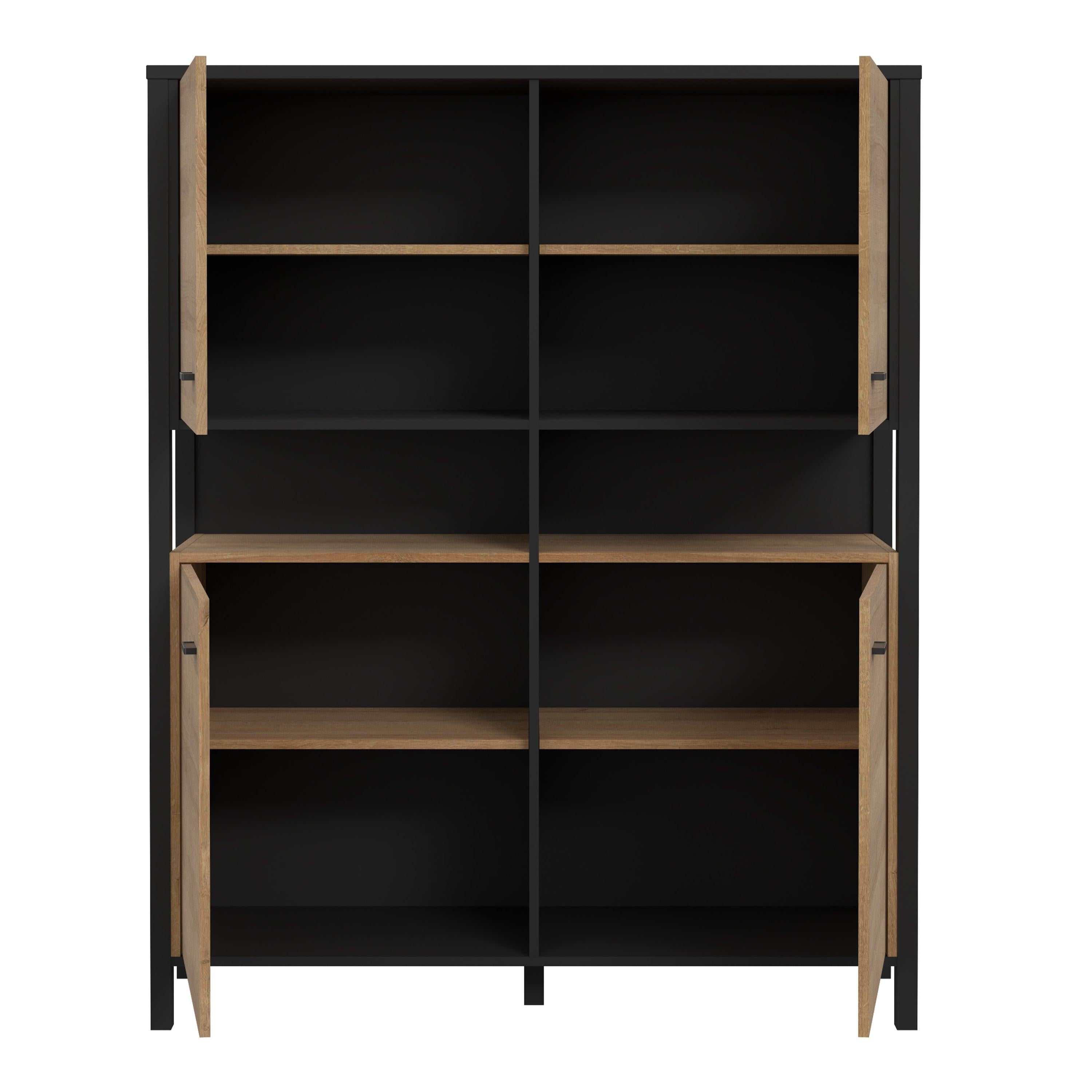 High Rock Storage Cabinet in Matt Black/Riviera Oak - image 4