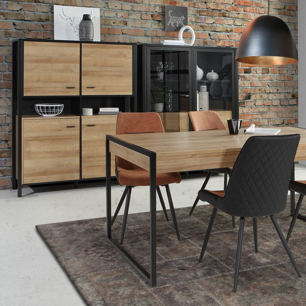 High Rock Storage Cabinet in Matt Black/Riviera Oak - image 5