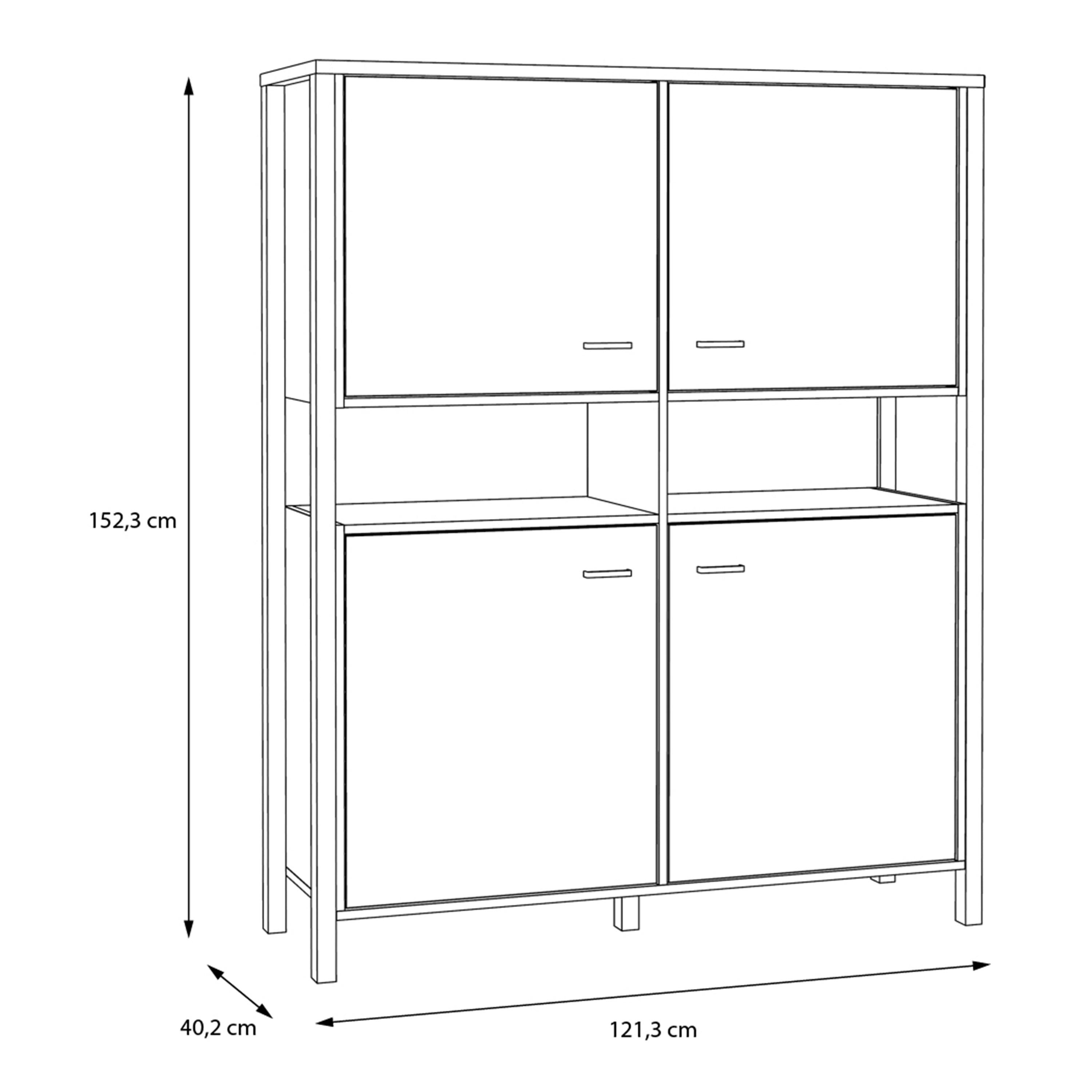 High Rock Storage Cabinet in Matt Black/Riviera Oak - image 7