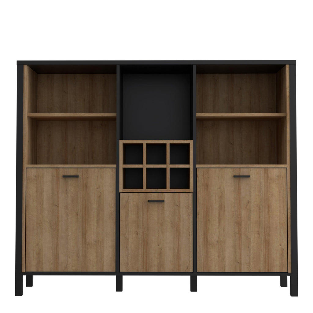 High Rock Shelf Unit in Matt Black/Riviera Oak - image 2