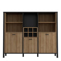 High Rock Shelf Unit in Matt Black/Riviera Oak - image 2