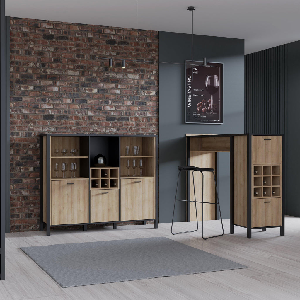 High Rock Shelf Unit in Matt Black/Riviera Oak - image 7