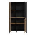 High Rock Small Display Cabinet in Matt Black/Riviera Oak - image 4