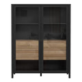 High Rock Extra Wide Display Cabinet in Matt Black/Riviera Oak - image 2