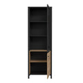 High Rock Wide Display Cabinet in Matt Black/Riviera Oak - image 4