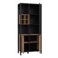 High Rock Display Cabinet in Matt Black/Riviera Oak - image 3