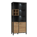 High Rock Display Cabinet in Matt Black/Riviera Oak - image 5