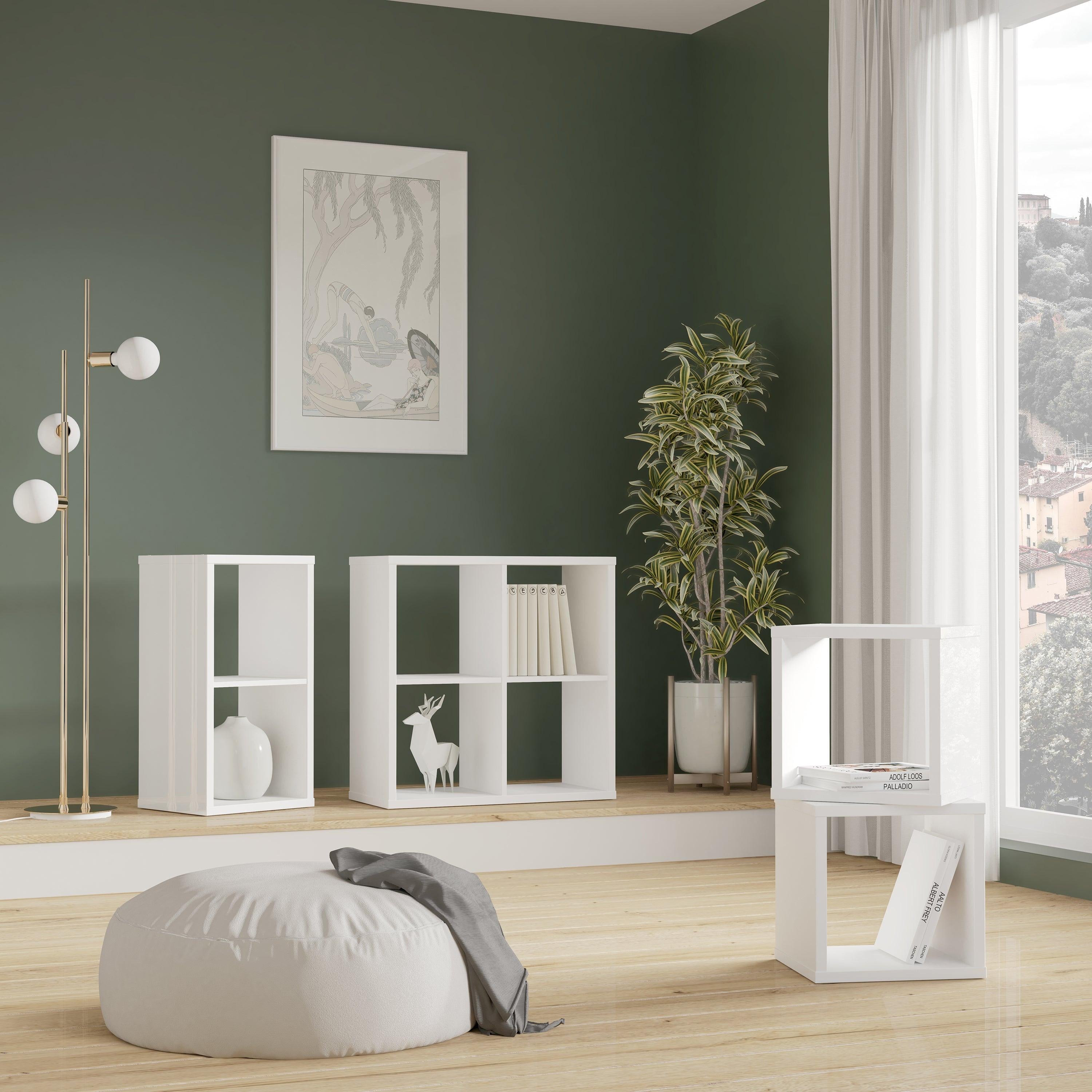 Mauro Singular Storage Unit in White High Gloss/White - image 4