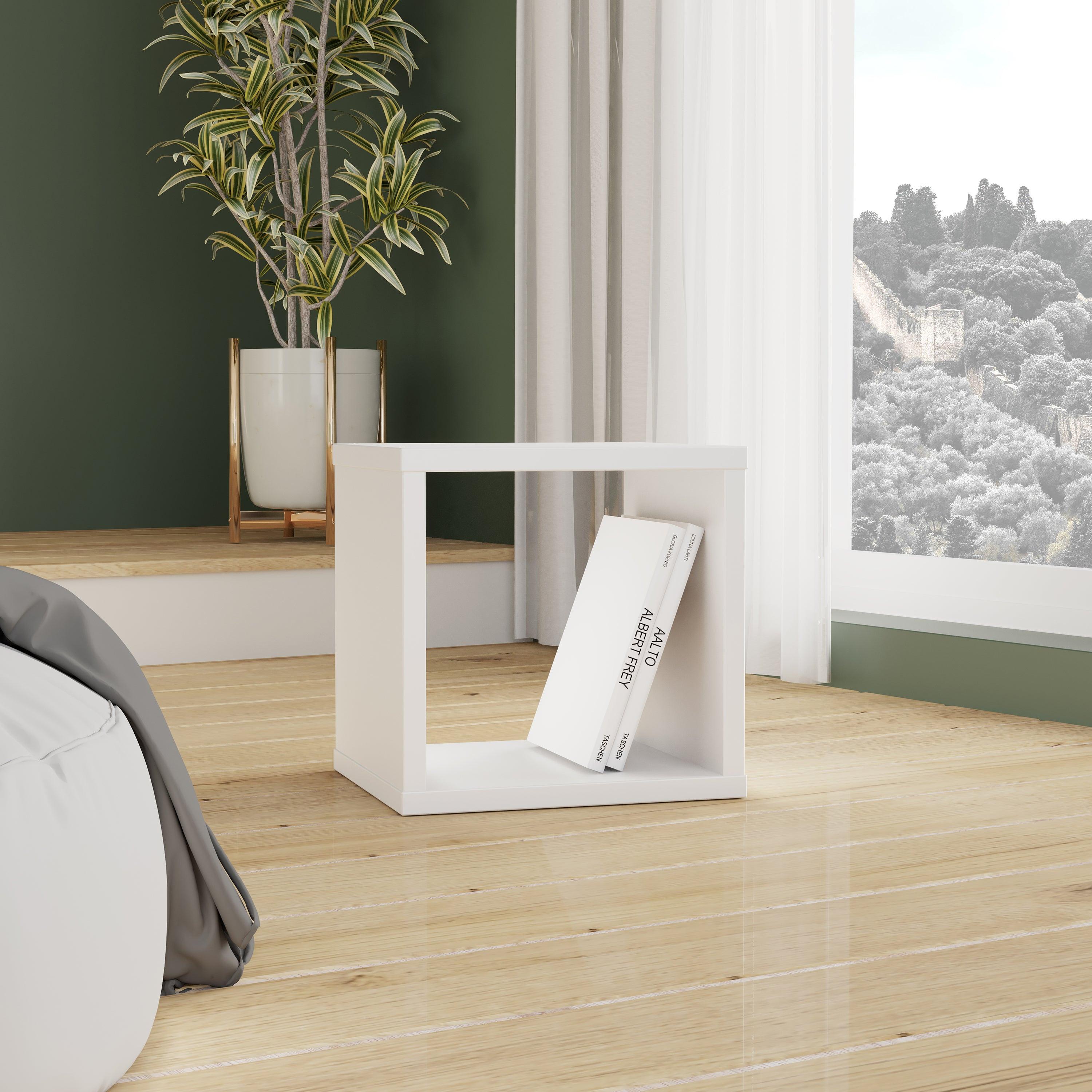 Mauro Singular Storage Unit in White High Gloss/White - image 6