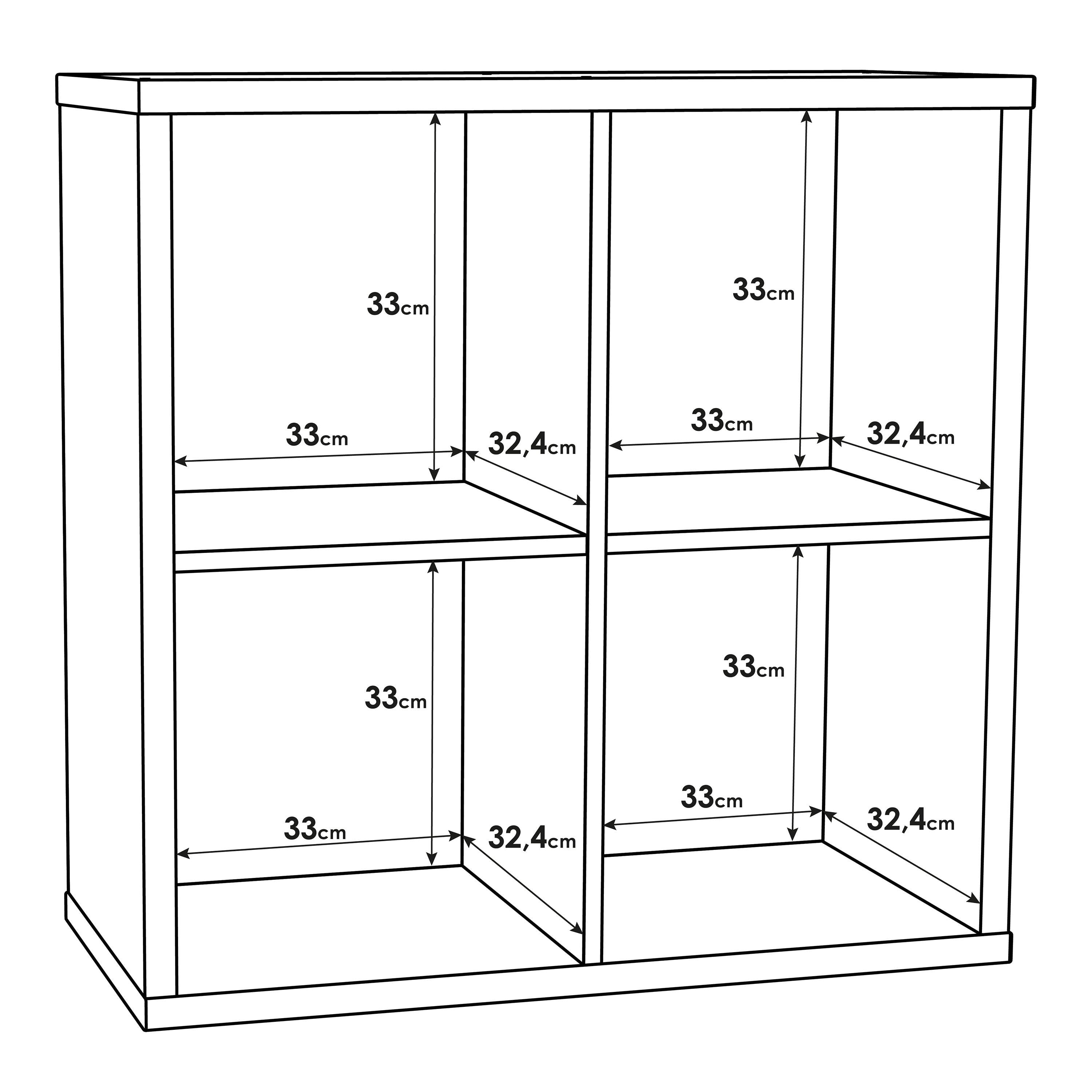 Mauro 2x2 Storage Unit in Matt White - image 9