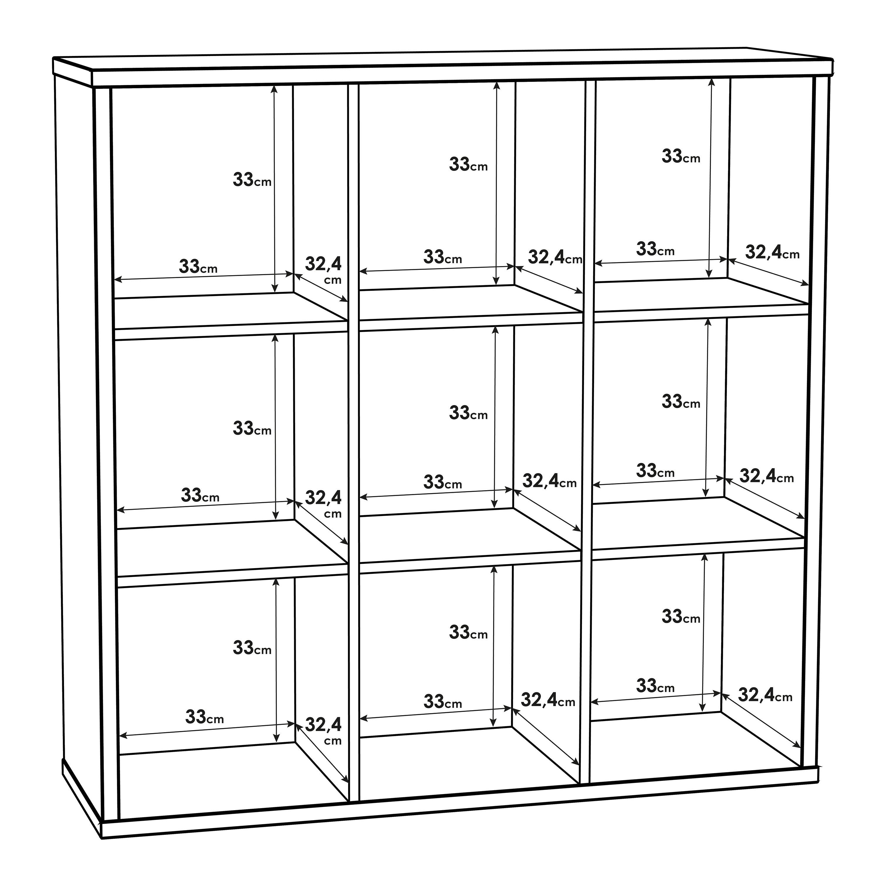 Mauro 3x3 Storage Unit in Sonoma Oak - image 6