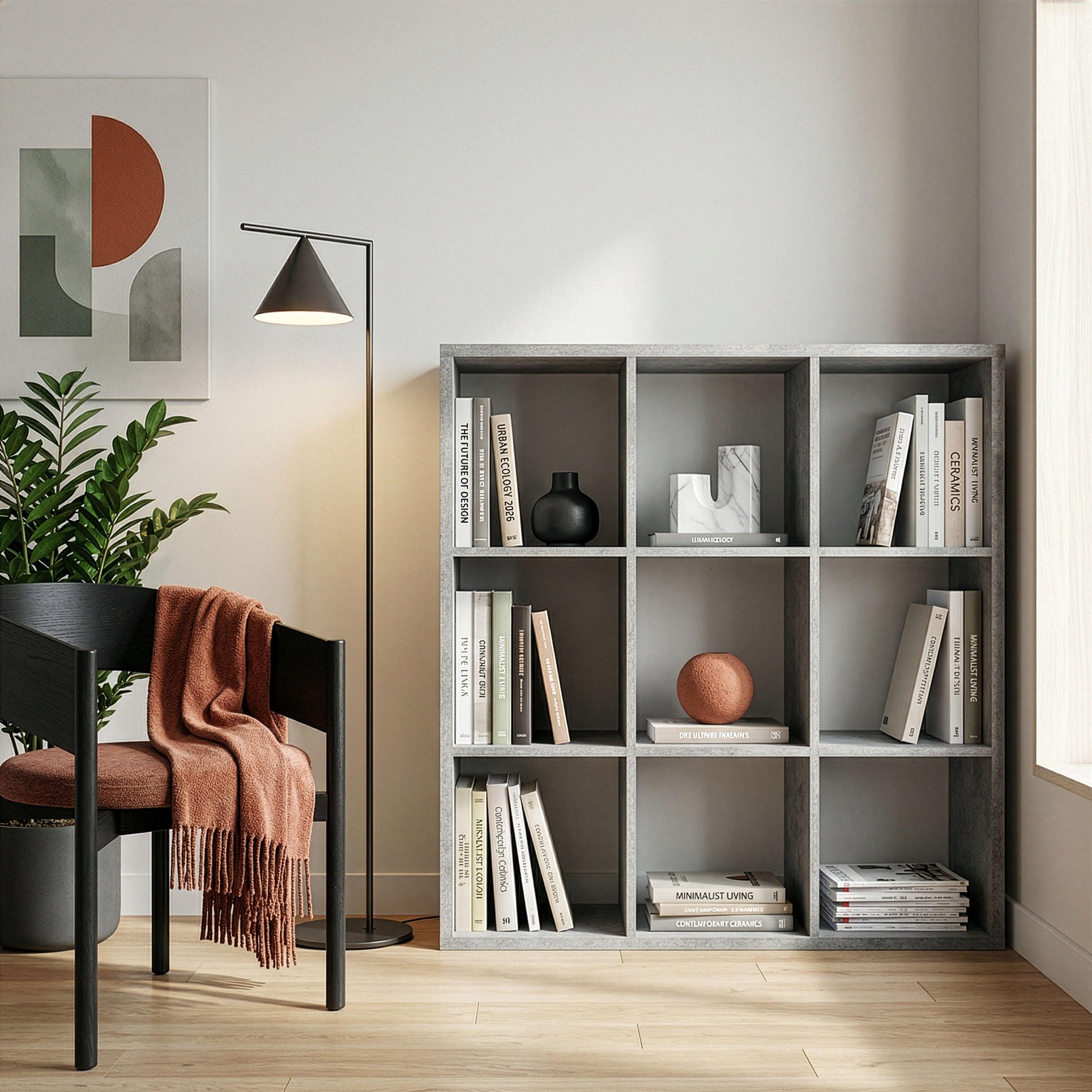 Mauro 3x3 Storage Unit in Concrete Grey - image 3