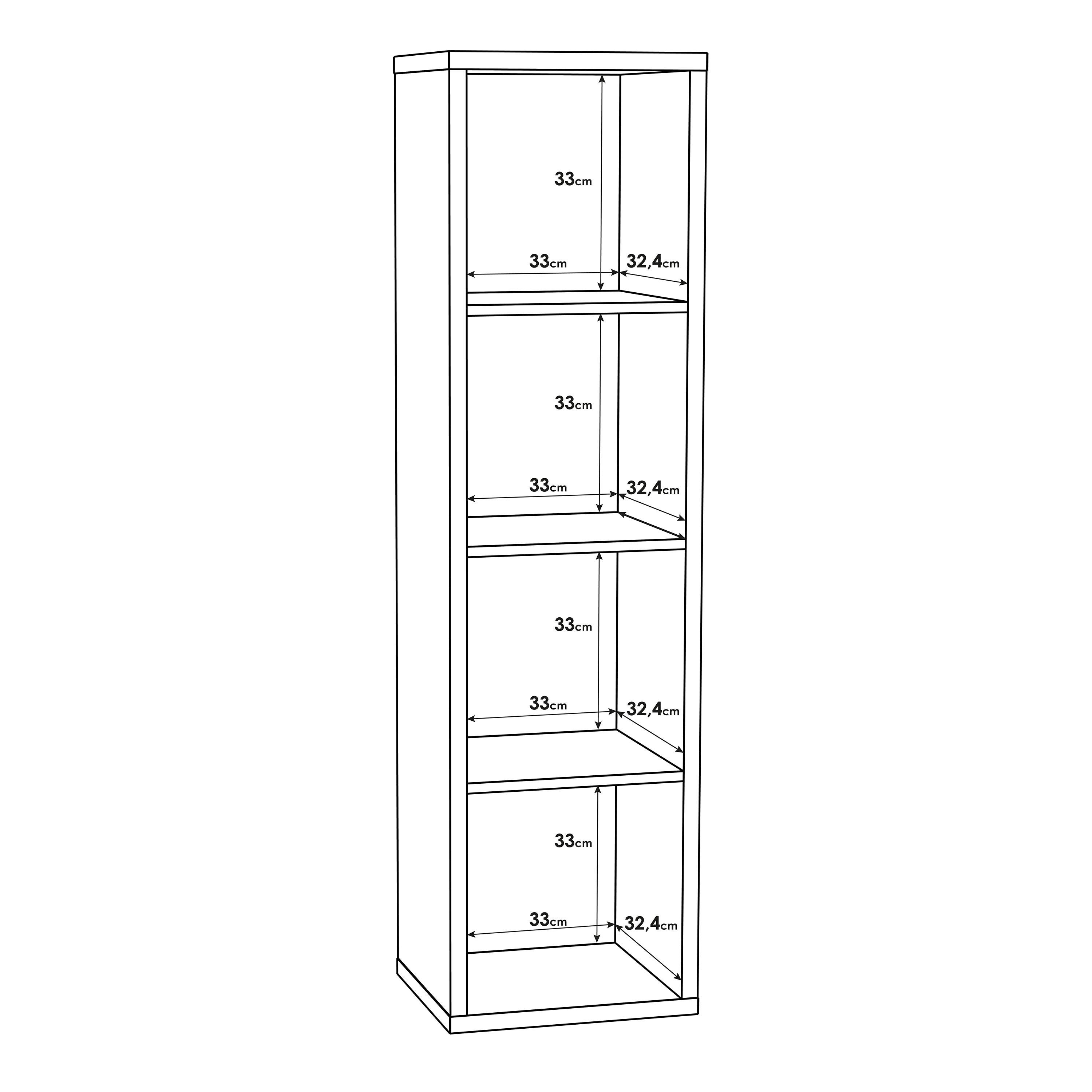Mauro 3 Shelves Storage Unit in Matt White - image 8