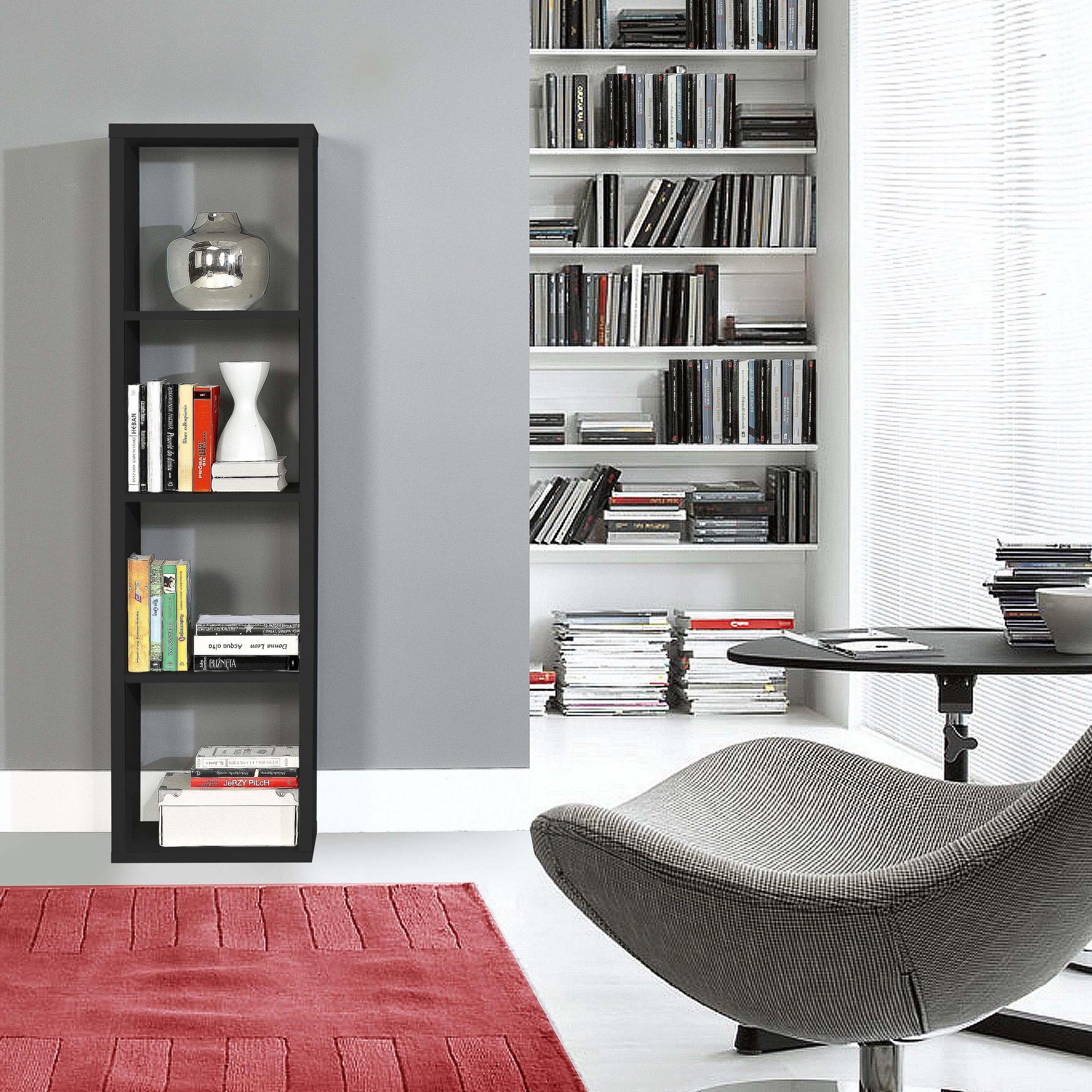 Mauro 3 Shelves Storage Unit in Matt Black - image 3