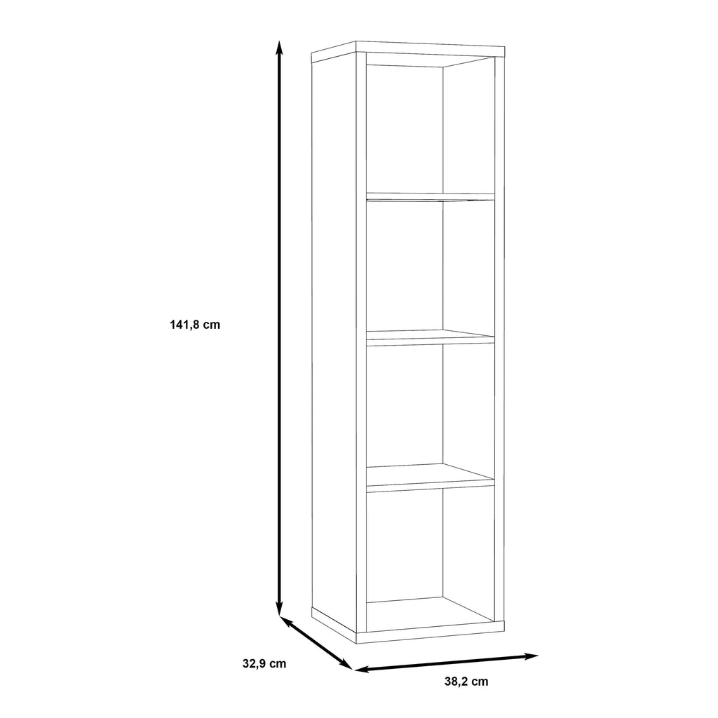 Mauro 3 Shelves Storage Unit in Matt Black - image 7