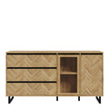 Nikomedes Sideboard in Spica Oak/Matt Black/Bartex Oak - image 2