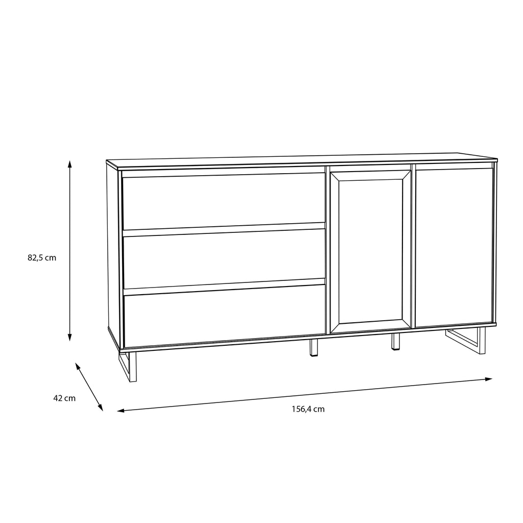 Nikomedes Sideboard in Spica Oak/Matt Black/Bartex Oak - image 9
